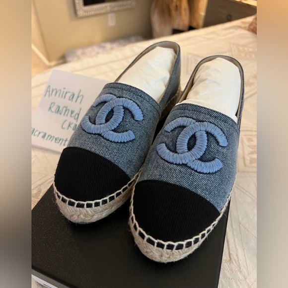 Size 36  21S Chanel denim espadrilles, pristine condition - Picture 3 of 9